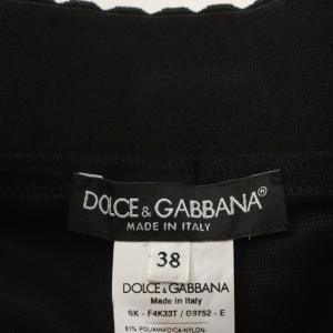 DOLCE&GABBANA タイトスカート ひざ丈 フック 38 黒 ブラック F4K33T G9752 /AN36
