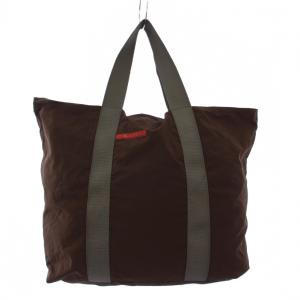 ラージトートバッグ ハンドバッグ ナイロン ブラウン 4VA002 /KH OH D
