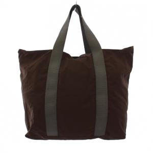 PRADA SPORT ラージトートバッグ ハンドバッグ ナイロン ブラウン 4VA002 /KH OH D