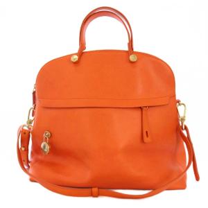ハンドバッグ ショルダーバッグ 2WAY レザー オレンジ /BM