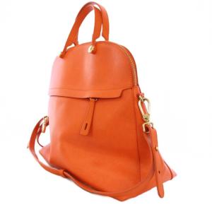 FURLA ハンドバッグ ショルダーバッグ 2WAY レザー オレンジ /BM