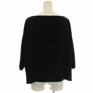 Deuxieme Classe シャツ ブラウス F 黒 ブラック ボートネック 七分袖 16-051-500-9021 /G
