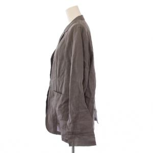 NOBLE 25SS ラミーシアーライトジャケット テーラード アウター シングル 薄手 36 グレー 25010240502020