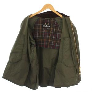 Barbour BEDALE ピーチスキン ジャケット ジップアップ 34 カーキ 241MCA0933
