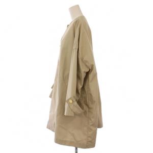 Traditional Weatherwear MALTON 撥水ウェザーノーカラーロングコート 34 ベージュ L241FPFCO0416RU