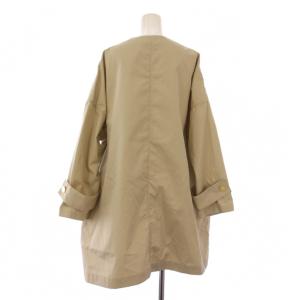Traditional Weatherwear MALTON 撥水ウェザーノーカラーロングコート 34 ベージュ L241FPFCO0416RU