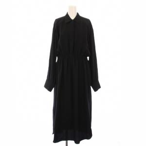 フレアワンピース シルク 40 ブラック