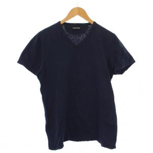 Tシャツ カットソー 半袖 Vネック 48 紺 TFJ820 /BM