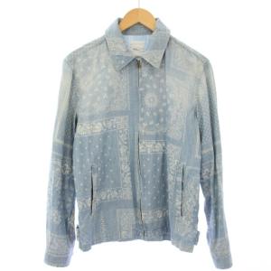 デニムジャケット ブルゾン ペイズリー柄 S ライトブルー 612040138-1071 /TK