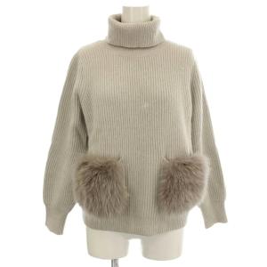 タートルネック ニット 111722-16-040-54-360 アンゴラ混 フォックスファー セーター