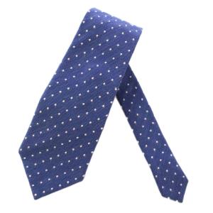 ネクタイ ドット柄 シルク イタリア製 ライトブルー /BM