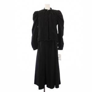 PUFF SLEEVE SET UP DRESS セットアップ ノーカラージャケット ロングワンピース