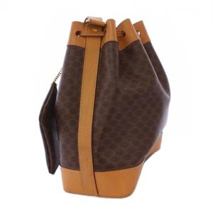 CELINE ショルダーバッグ マカダム柄 ブラウン