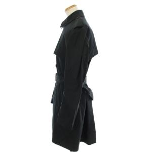 BOTTEGA VENETA トレンチコート アウター ロング丈 無地 ワンカラー ベルト 50 黒 ブラック /BB