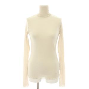 23AW スーピマテレコタートル カットソー ニット セーター 長袖 リブ編み 薄手 ベージュ 23070900863030