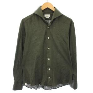 vinci fit シャツ リネン 15/38 カーキ /TK