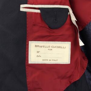 BRUNELLO CUCINELLI テーラードジャケット カシミヤ 50 ネイビー