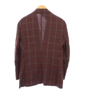 GIORGIO ARMANI TOKYO テーラードジャケット シングル チェック 48 ブラウン RSGJ25 RS514 /KH