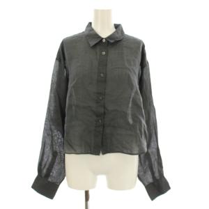 24SS ラミーショートシャツ 長袖 シアー チャコールグレー 24050900078020 /KU