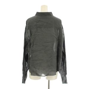 IENA 24SS ラミーショートシャツ 長袖 シアー チャコールグレー 24050900078020 /KU