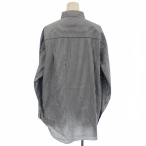 IENA 22AW シャツ ブラウス 36 青 ブルー 長袖 ストライプ柄 22-050-900-0570 /G
