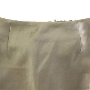 IENA ダブルサテンスカート フレア マキシ ロング 無地 36 カーキ 24060900931010 /BB