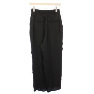 IENA 24SS リラックスサテンパンツ イージー スラックス ウエストゴム 36 黒 ブラック 24030900501020