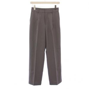 ウォッシャブル愛されイージータックワイドパンツ スラックス ジップフライ ストレッチ 36 グレー タグ付き