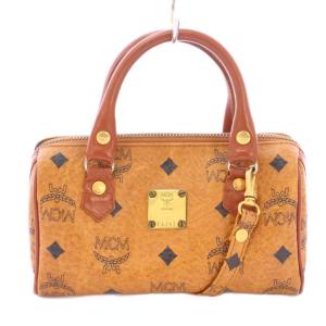 ミニボストンバッグ ロゴグラム ヴィセトス柄 2WAY ブラウン