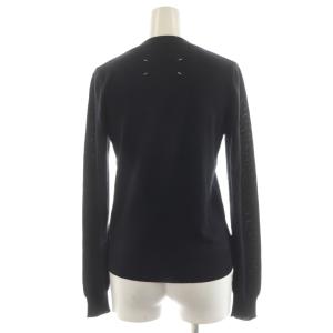 Martin Margiela カーディガン レイヤード調 ウール シルク混 絹 M 黒 ブラック 31 HA014 /AN49