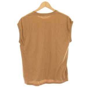 AURALEE SUPER SOFT SWEAT BIG P/O カットソー Tシャツ ノースリーブ 1 茶 ブラウン