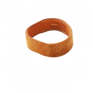 プールトゥール ブレスレット バングル スエード ブラウン 刻印D /KH OH