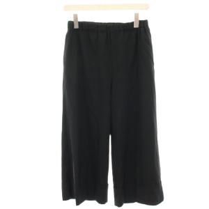ガウチョパンツ ワイドパンツ イージー クロップド M 黒 ブラック /HN