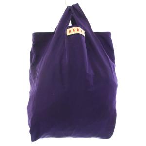 ハンドバッグ エコバッグ 装飾 ロゴ 紫 パープル /BB