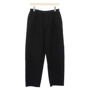 スラックスパンツ リネン混 3 ブラック