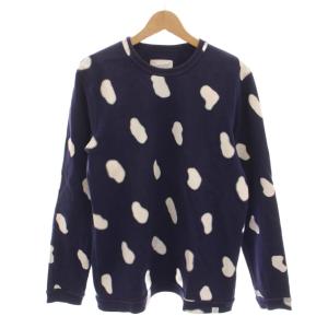 by marc newson マークニューソン スウェット トレーナー 総柄 長袖 L ネイビー ホワイト