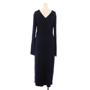 MAX&CO. ワンピース ロング 長袖 ドレープ L ネイビー 76241323 /KH