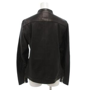 FREAK'S STORE シングルライダースジャケット ジップアップ レザー やぎ革 M 黒 ブラック /GV