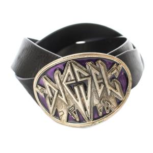 TRAINEROCK 00C5VE ベルト バックル レザー 95/38 黒 ブラック /KU