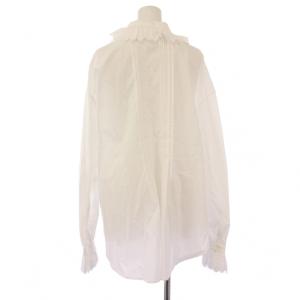 Bilitis dix-sept ans アンティークブラウス シャツ 長袖 フリル 36 白 ホワイト 2911-852A /BB
