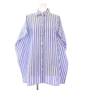 シャツ ブラウス ドルマンスリーブ ストライプ J42 青 白 519104116 /KH