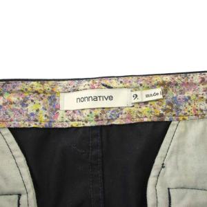 nonnative アドベンチャー イージーリブパンツ テーパードフィット ポリツイル オーバーダイ ジップフライ 2 紺
