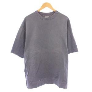 スウェット トレーナー 半袖 クルーネック 無地 M グレー /BB