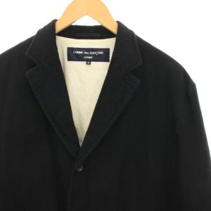 COMME des GARCONS HOMME ウールサージ製品縮絨ジャケット S ブラック HF-J034