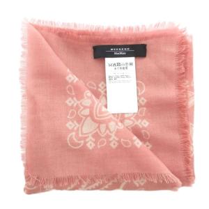 MAX MARA WEEKEND LINE スカーフ ペイズリー フリンジ ウール ピンク /JS