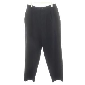 AD2023 製品縮絨1プリーツパンツ ウール S ブラック HL-P036