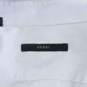 GUCCI シャツ 長袖 コットン 41/16 水色 ライトブルー /AN10