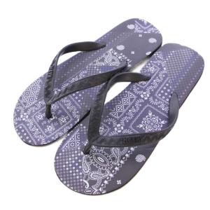 Hayn Hank Willis Thomas ビーチサンダル トング フラット ロゴ バンダナ柄 28.5cm