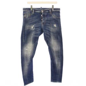 セクシーツイスト デニムパンツ ボタンフライ ペンキ加工 ダメージ加工