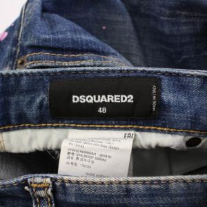 DSQUARED2 セクシーツイスト デニムパンツ ボタンフライ ペンキ加工 ダメージ加工